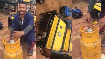 "12.5kg will serve for 3 weeks": Talented mechanic uses cooking gas to run generator, video goes viral