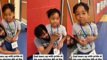 Emotional moment father cries with joy as son emerges 4th at spelling bee competition