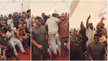 “The smile never enter”: Fans pray for Davido as he smiles at crowd during 2nd appearance after son's demise