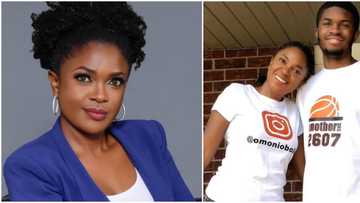 Omoni Oboli's 1st son who is taller than her clocks 18, actress shares cute photo with him