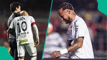 Brazil superstar Neymar breaks down in tears after heavy defeat with Santos, video