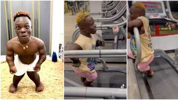 "Who send am?" Reactions as funny video of Shatta Bandle on treadmill goes viral, he held on for dear life