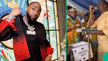 Davido makes it ‘rain’ on singer Malaika at a party, people react: "Bobrisky was a good scapegoat"