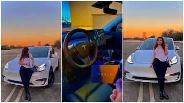 I worked hard for this - Lady shows off her new N23.2m Tesla car, blasts those who asked where she got money