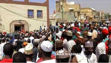 Hotunan yadda Kanawa suka yi tururuwa zuwa gidan sabon sarki don taya shi murna