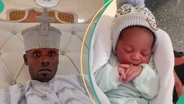 Congratulations rain as Oba Solomon Agbaye and wife welcome newborn baby