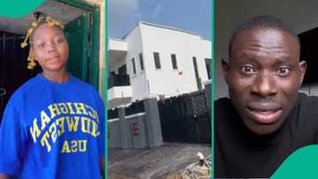 Video: Reactions as lady visits location of GehGeh's new house, shows Nigerians what she saw