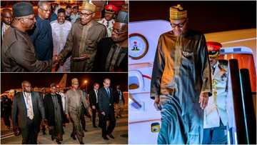 Kalli yadda Buhari ya shiga kasar Jordan (Hotuna)