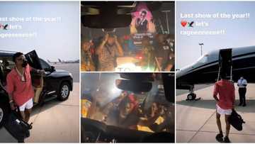 Wizkid lands in Lagos for last show of the year, crowd of excited fans storm street to welcome him