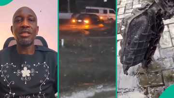 Man laments as engine knocks after car got stuck in flood during rain, mentions price for new engine