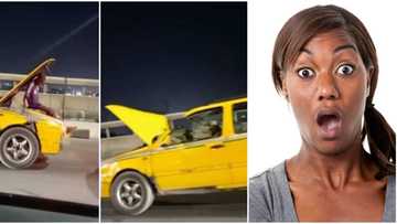 How's the driver seeing the road? Video of boy fixing faculty car while in motion in Lagos stirs reactions