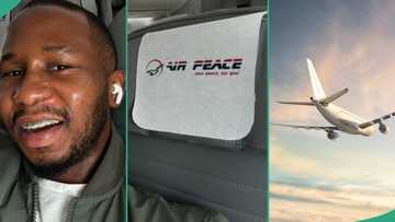 Air Peace passenger who flew from London Gatwick to Lagos airport shares photo of what he saw
