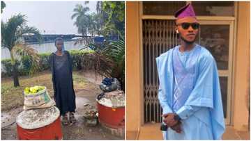 Destiny helper finds Nigerian woman who stayed under the rain selling oranges to feed her kids, shivering with cold (videos, photo)