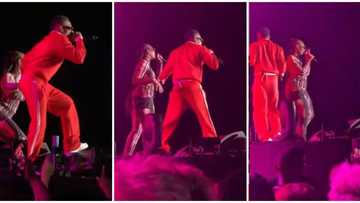 Wizkid and Tems hug on stage as they perform Essence together for the first time in US, crowd goes gaga