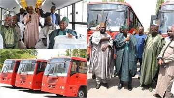 Gwamna Ganduje ya kaddamar da manyan motocin sufuri guda 100 a Kano (Hotuna)