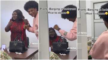 'Carryover straight': Clip shows moment Nigerian student barged into female lecturer's office & began to dance