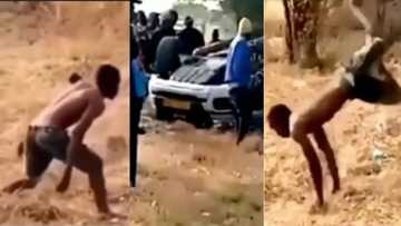 Bayan buge mota Range Rover SUV 2021, direban motar haya ya buge da haukar karya