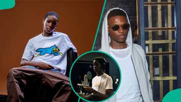 Wizkid's 1st son trends over debut single, “Champion Sound”, fans make comparison: "GOAT"