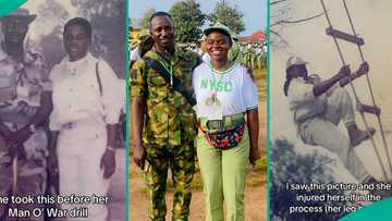 Female corps member recreates her mother’s NYSC camp photos after many years, goes viral