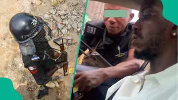 Bidiyo: An kama jami'in ƴAN sandan Najeriya yana kwankwadar barasa a bakin aiki
