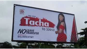 BBNaija: Thugs destroy Tacha's billboard erected in Owerri, declare Imo state is for Mercy (video)