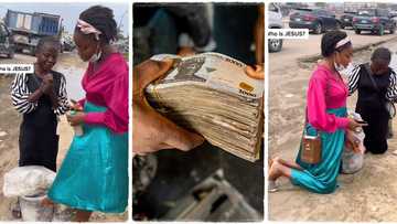 "I love her already": Woman who hawks tiger nut milk gets N50k free after preaching Jesus Christ to stranger