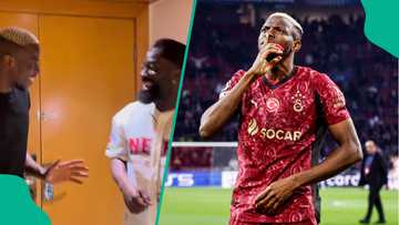 Victor Osimhen links up with Nigerian content creator, teaches him Galatasaray chant