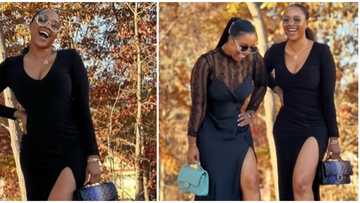 Friends that slay together: Stylish Anita Okoye matches outfits with gorgeous pal