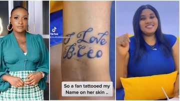 “Na pen abi na tattoo?” Reactions as Blessing CEO excitedly shares video of fan who tattooed her name on skin