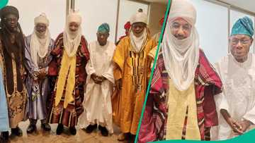 Sarki Muhammadu Sanusi II ya gana da Obasanjo, an yada hotunan haduwarsu