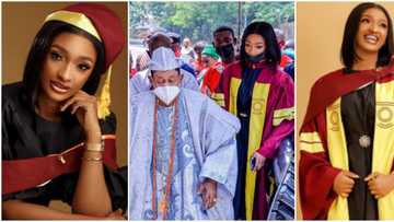 Photos as Alaafin of Oyo’s daughter Adeyemi Adedoja bags best graduating master's student award in Unilag