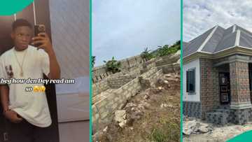 Nigerian man builds bungalow, shares video of home with cute roof design