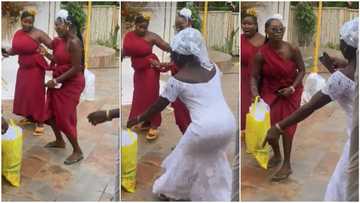 Bridesmaid quickly grabs yellow bag, protects couple's money on stage, video causes stir