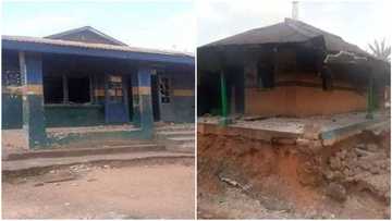 Oldest police station in Oyo state burnt as prison officials, motorcyclists clash in Ibadan (photos)