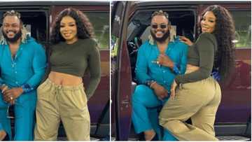 Get into a relationship: Fans react after Queen flirts with Whitemoney during prize presentation