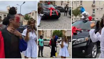 Sweet moment friends stun Denrele Edun with Lexus SUV car gift to mark his 40th birthday in viral video