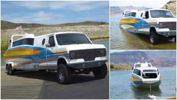 Mai fasaha ya kera mota mai zama jirgi, cikinta kamar katafaren otel, har da gidan rawa