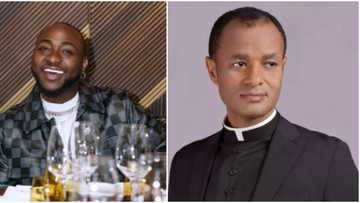 Can I just be pagan and troll the pastor? Rev Fr Oluoma slams colleague who demanded tithe from Davido's N250m