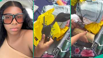 Lady finds her shoes in sister’s travelling bags, replaces them with tuber of yam, people react
