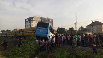 BREKING: Several passengers feared dead as train, BRT bus collide in Lagos