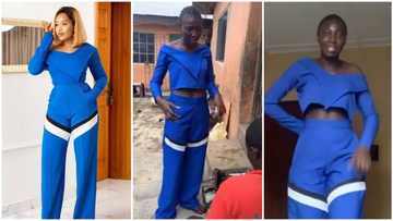 Sack of cement - Lady drags BBNaija’s Enkay for delivering over-sized dress to her