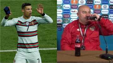 Russia coach ignores Ronaldo’s message after finding bottle of Coca-Cola at Euro 2020 press conference
