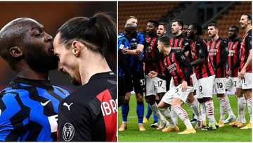 Ibrahimovic in heated clash with former Man United teammate Lukaku in Milan derby (video)