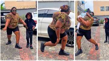 Mother turns into incredible hulk, protects her only son in viral Kizz Daniel bodyguard challenge