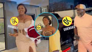 Sammy Kuffour: Ex-Bayern Munich player rocks pink designer outfit to his baby mama's birthday party