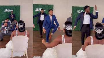Groom and his men "scatter" dancefloor for stunning bride in video, great performance warms hearts
