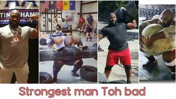 Meet Nigeria's strongest man, your eyes will POP OUT when you see what he eats for breakfast alone (photos)