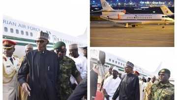 Buhari refuses to answer questions from journalists on return to Nigeria