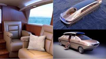 Hotunan tsadadden motar limousine na naira miliyan 720 dake tafiya a kan titi da ruwa ya billo