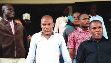 JUST IN! Nnamdi Kanu Appears In Court, Charged For Treason (PHOTO)